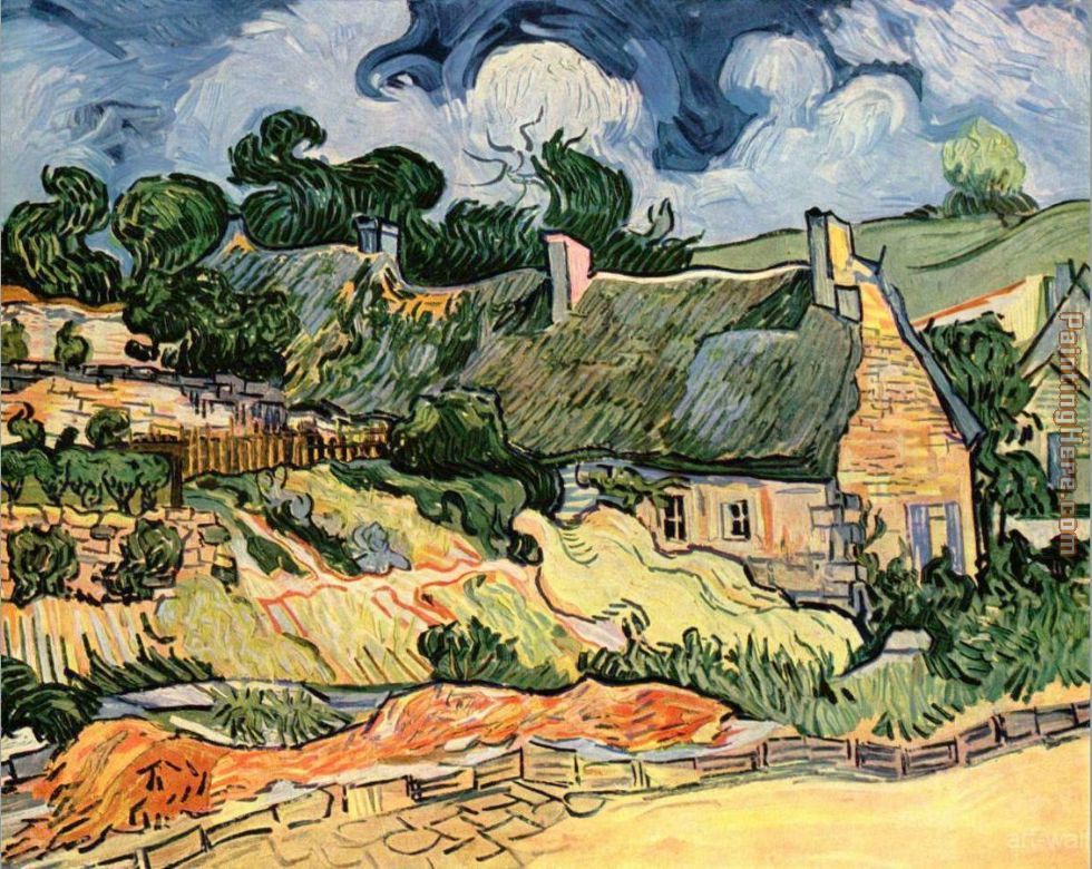 Vincent van Gogh Thatched Cottages at Cordeville